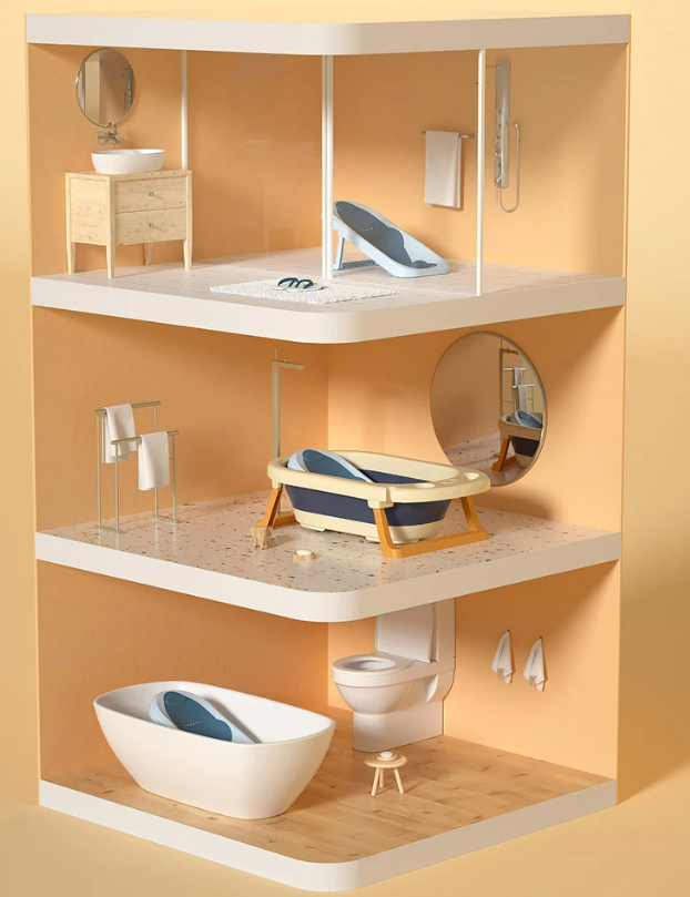 Foldable Baby Bathtub Seat/ rack