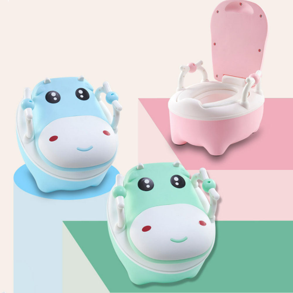 Potty training cute cow