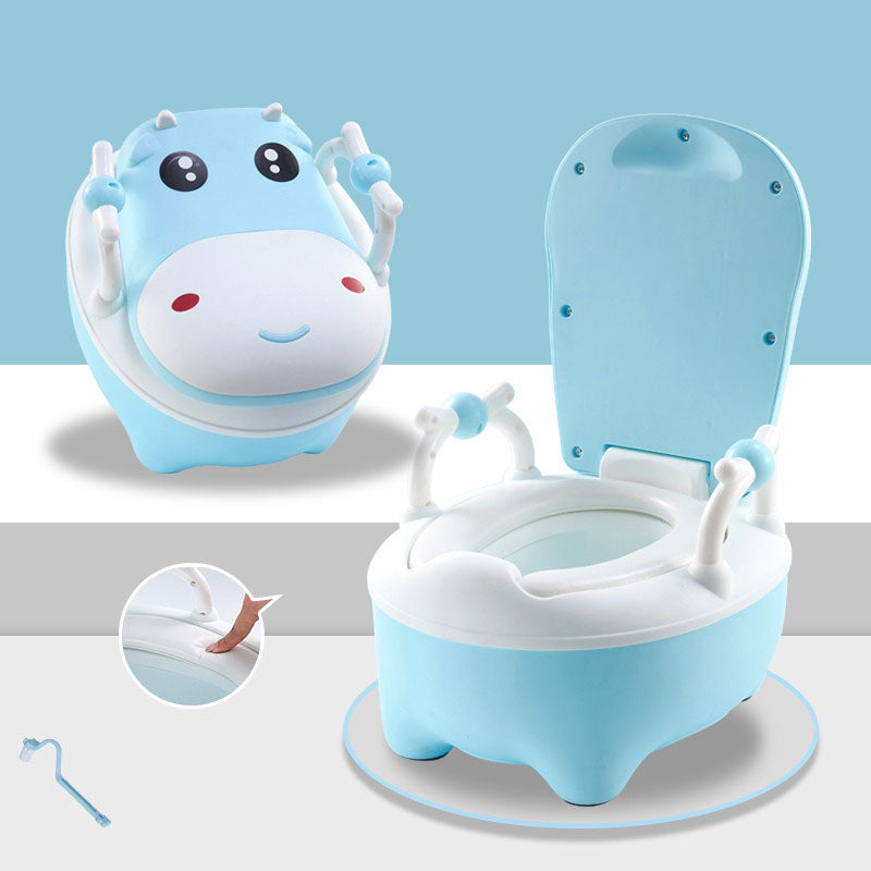 Potty training cute cow