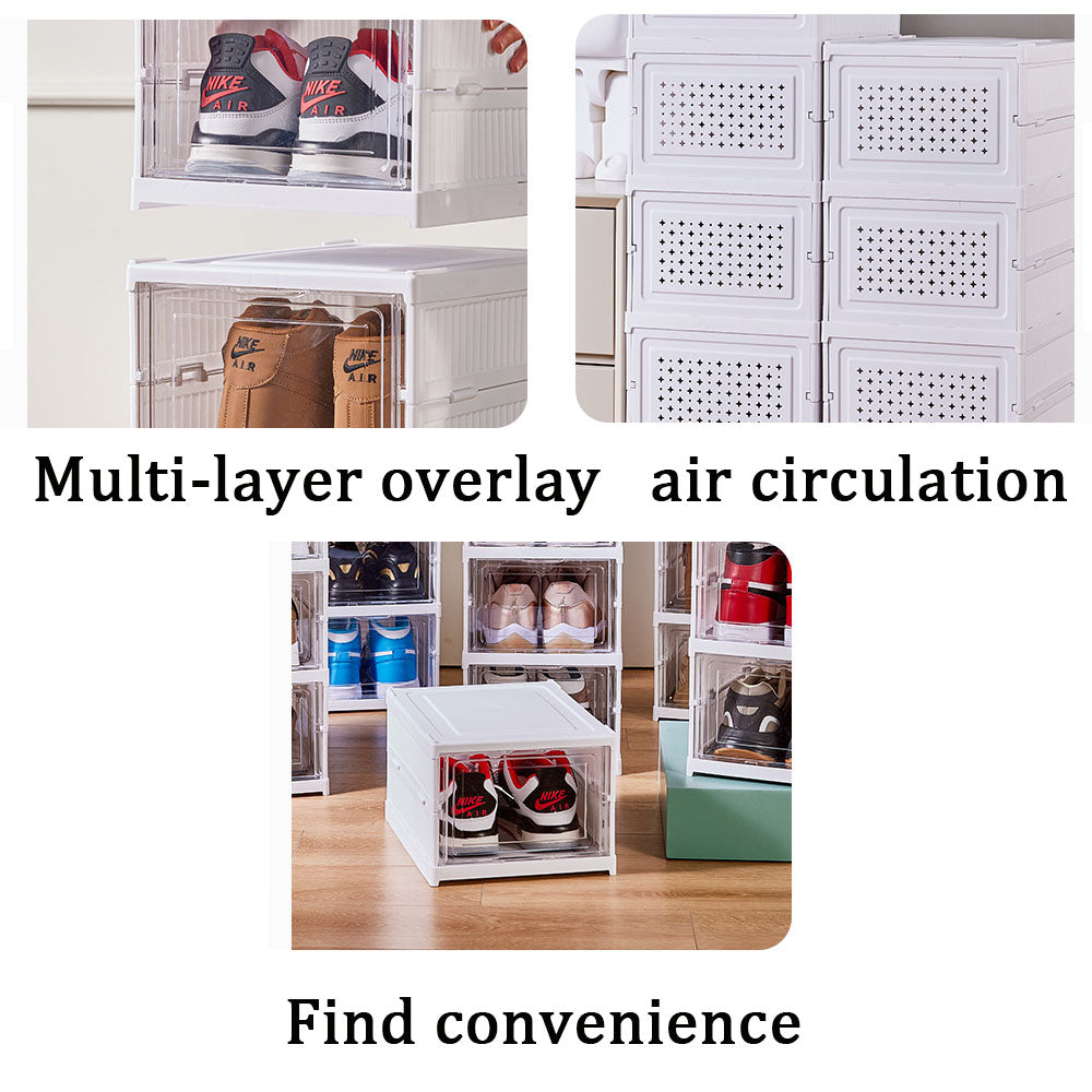 Shoe box foldable cabinet shoe racks