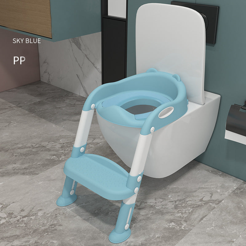 Baby potty training seat with ladder