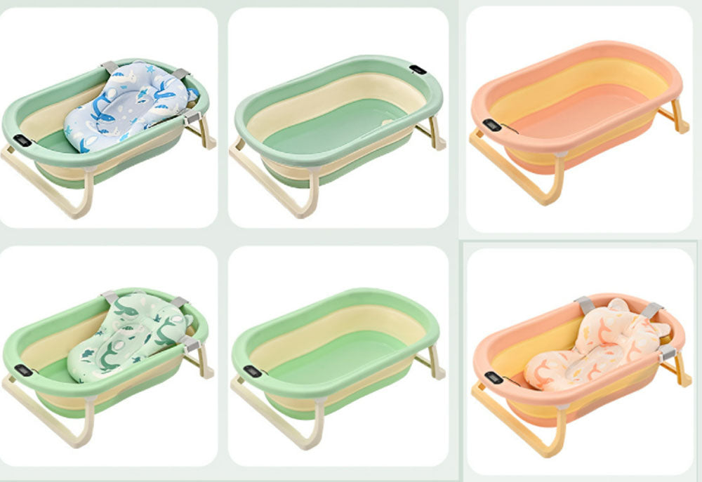 Plastic foldable baby bath tub