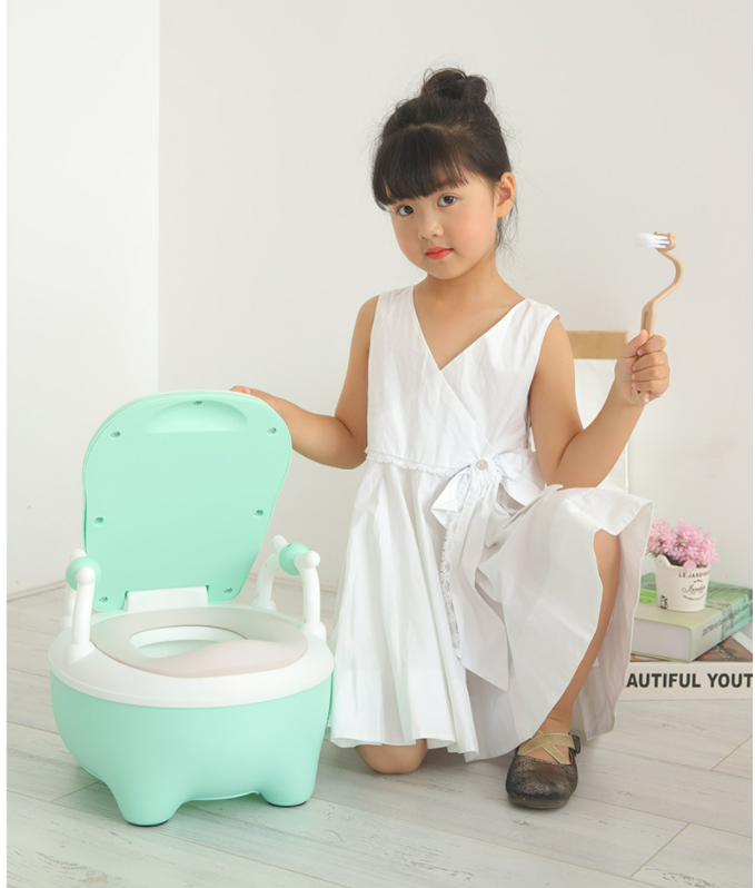 Potty training cute cow