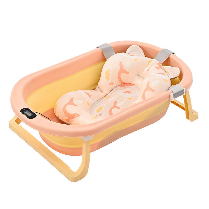 Plastic foldable baby bath tub