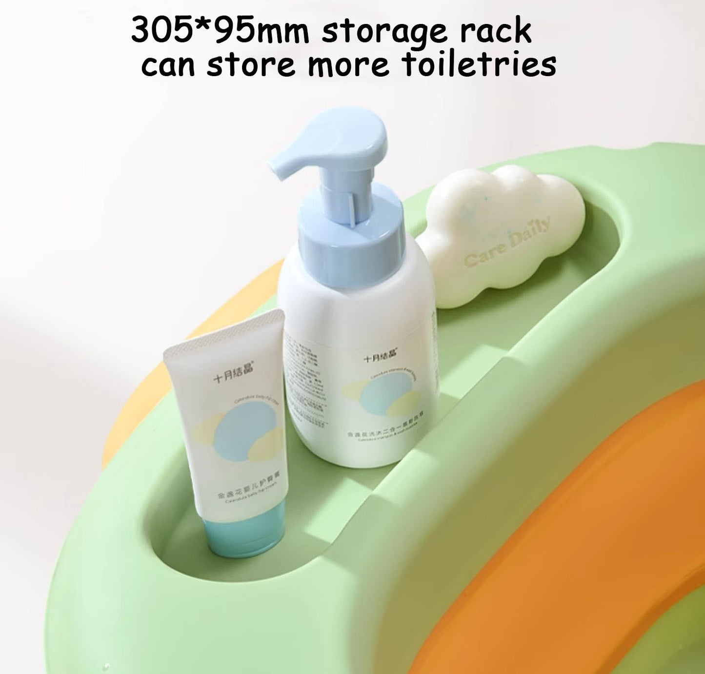 Wireless thermometer folding bath tub