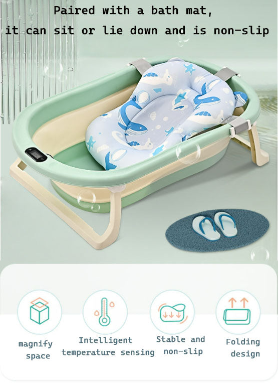 Plastic foldable baby bath tub