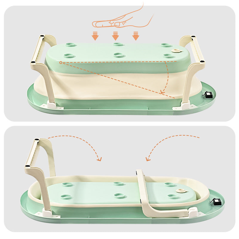 Plastic foldable baby bath tub